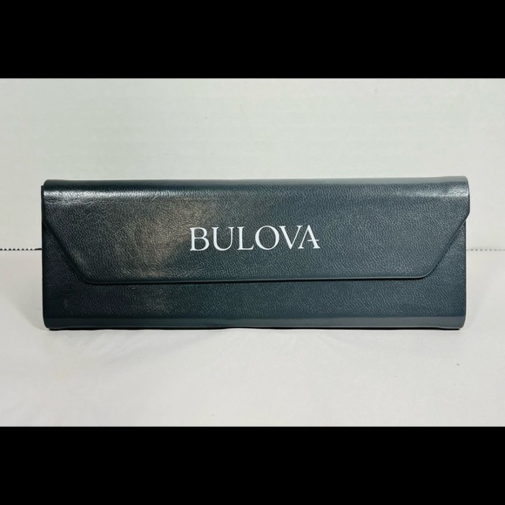Bulova eyeglass case triangle shape